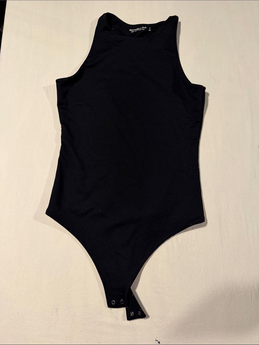 Abercrombie & Fitch Black Sleeveless Scoop Neck Bodysuit